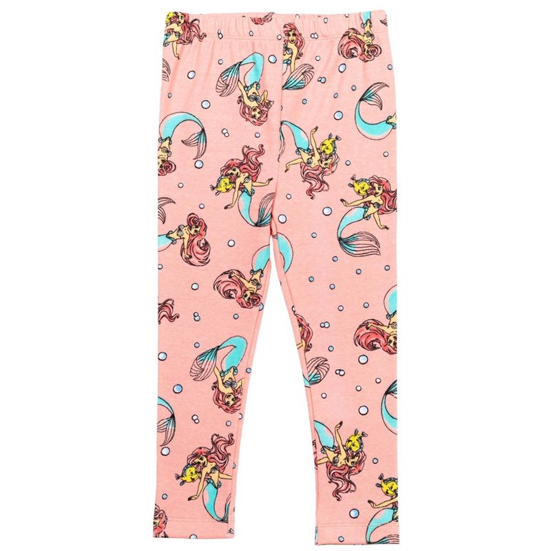Disney Minnie Mouse Princess Frozen Little Mermaid T-Shirt Leggings and Scrunchie 3 Piece Outfit Set Infant to Big Kid, 5 of 10
