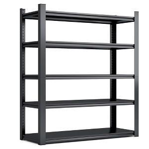 Vynxaria Black 72"H x 23.6"D Utility Storage Shelves - Heavy-Duty Adjustable Shelving Unit - 1 of 4
