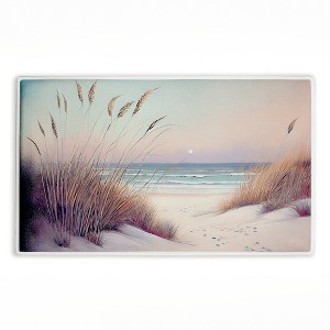 Stupell Industries Smooth Sunset Beach Dunes Printed Plush Bath Mat And Bath Rug, Design By Sasha, 18"X30" - 1 of 4