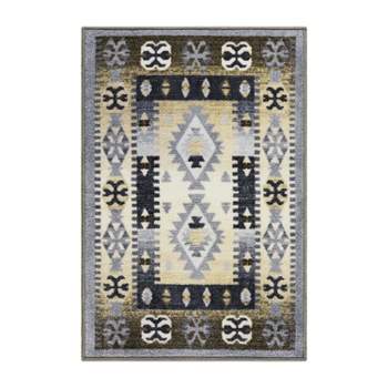 Rustic Farmhouse Diamond Non-Slip Indoor Runner or Area Rug by Blue Nile Mills