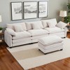 Busaurus Corduroy 3-Seat Sectional Sofa - Modular with Ottoman - 2 of 4