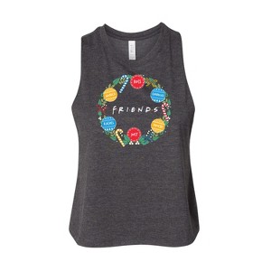 Women's - Friends - Wreath Graphic Racerback Tank - 1 of 2