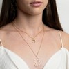 Sanctuary Project by sanctuaire Hammered Modern Art Statement Face Pendant Necklace Gold - 3 of 4