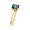 Ross-Simons 2.60 Carat London Blue Topaz Twist Ring in 18kt Gold Over Sterling - 3 of 4
