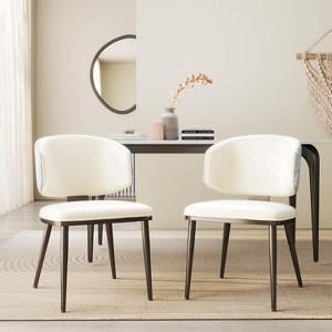 WJSHome Dining Chairs Set Of 2, Modern Kitchen Dining Room Chairs Comfortable Ergonomic Backrest Dinner Chairs for Living Room - 1 of 4