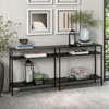 64" Black Bronze Console Table with Metal Shelves - Henn&Hart - 2 of 4