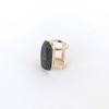 Sanctuary Project Semi Precious Black Howlite Oval Statment Ring Gold - 2 of 3