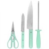 Gibson 12 Piece Stainless Steel Cutlery and Wood Block Set in Mint - 3 of 4