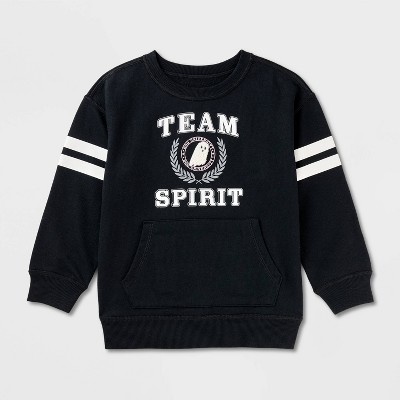Toddler Girls' Adaptive Halloween Pullover Sweatshirt - Cat & Jack™ Black