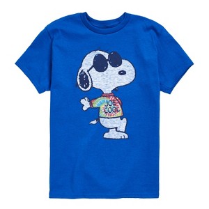 Boys' - Peanuts - Joe Cool Tie Dye Short Sleeve Graphic T-Shirt - 1 of 4