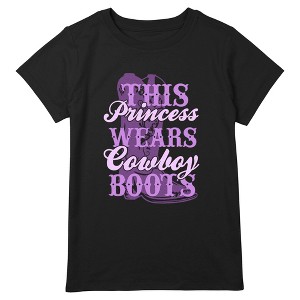Girl's Lost Gods This Princess Wears Cowboy Boots T-Shirt - 1 of 3