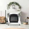 2PCS Decorations 19Inch Artificial White Berry Front Door Fireplace Hanging Winter Home Holiday Xmas Wall Decor Black White - 4 of 4