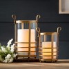 Sullivans 9.75" & 7.75" Gold Handled Candle Holder Set of 2, Metal - 3 of 4