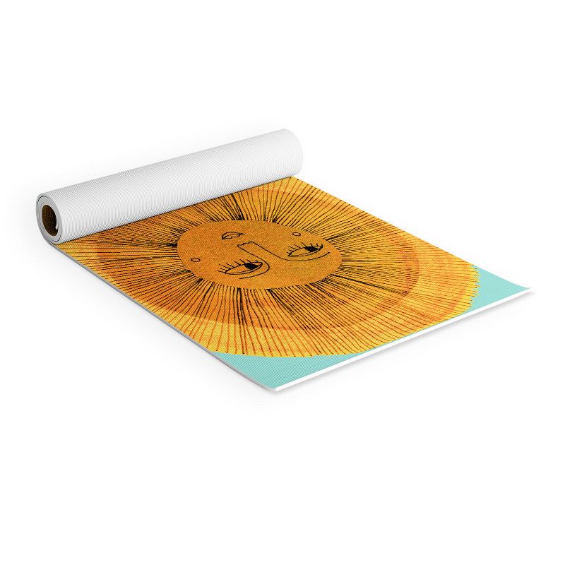 Sewzinski Sun Drawing Gold and Blue (6mm) 24" x 70" Yoga Mat - Society6, 2 of 4