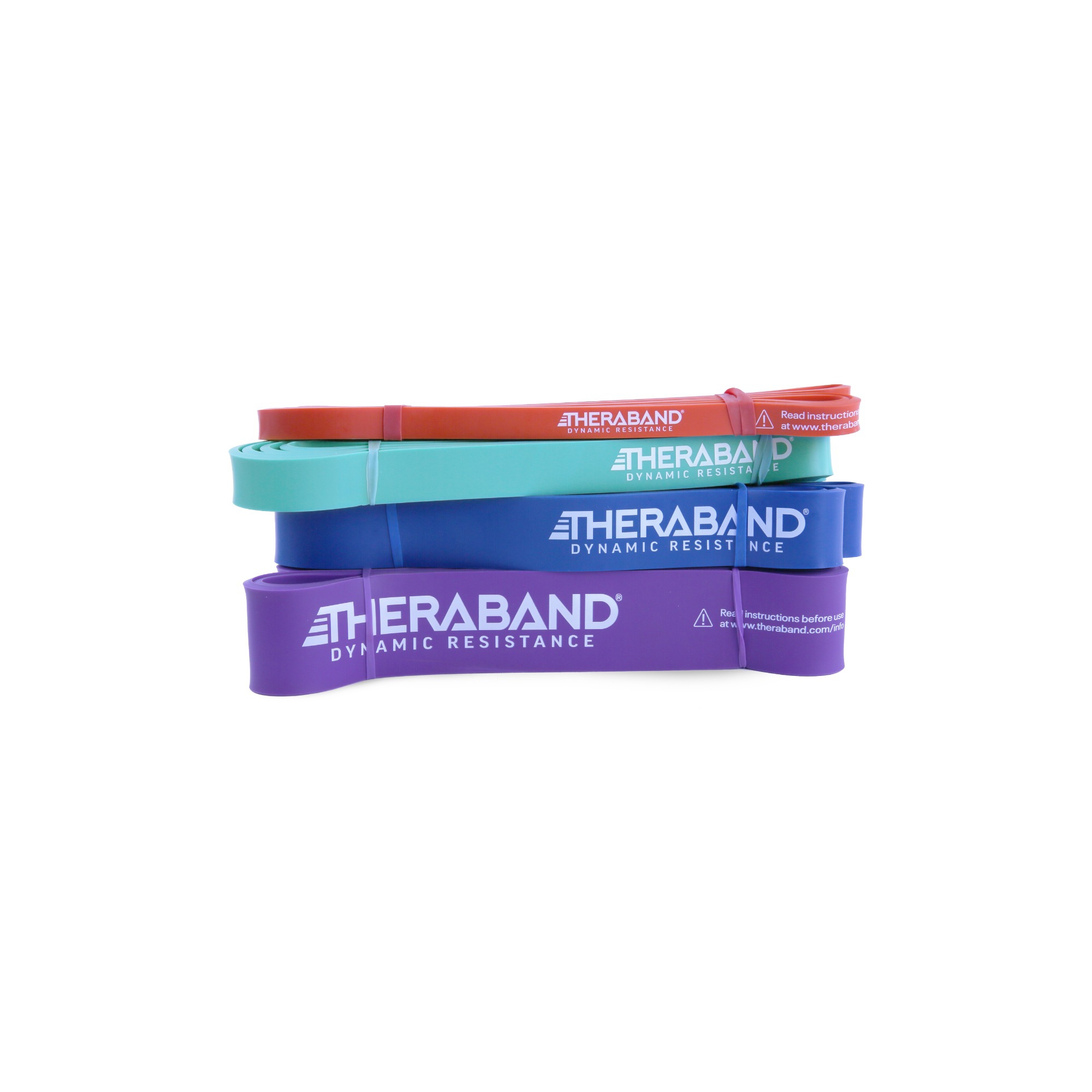 THERABAND High Resistance Band, Set of 4, Heavy Duty Stretch, Full Body Workout, Powerlifting
