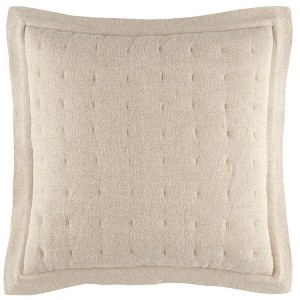 Annie Selke - Pine Cone Hill Jonah Linen Natural Quilted Sham, 36x28, Beige - 1 of 1