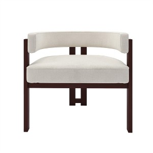 OUTSUPPLY 2 Pcs Accent Chair Upholstered Armchair with Open Back, Dining Chair, Side Chair for Living Room, Bedroom, Dining Room - 1 of 4