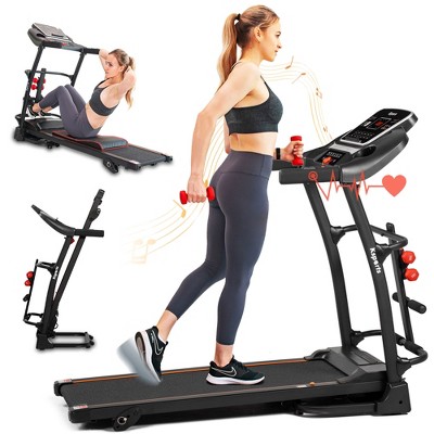 Home Foldable Treadmill with Incline, Folding Treadmill for Home Workout,  Electric Walking Treadmill Machine 15 Preset or Adjustable Programs 250 LB