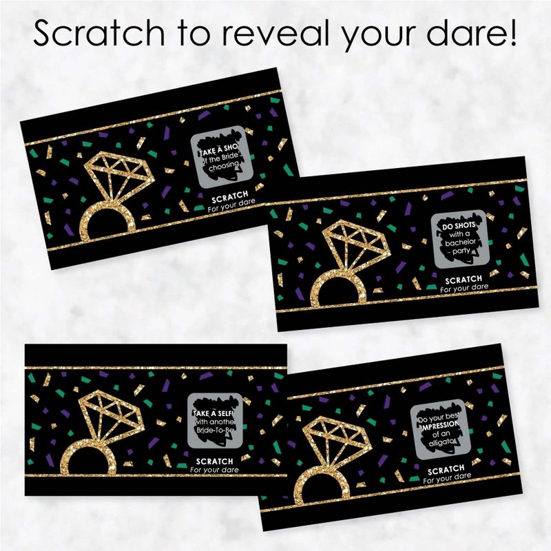 Big Dot of Happiness Nola Bride Squad - New Orleans Bachelorette Party Game Scratch Off Dare Cards - 22 Count, 3 of 7