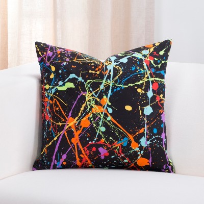 26"x26" Neon Splat Accent Throw Pillow with Sham - Crayola