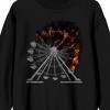 The Chainsmokers Fiery Ferris Wheel Self Destruction Mode Crew Neck Long Sleeve Black Adult Sweatshirt - 2 of 3