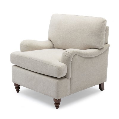 NicBex Polyester Accent Chair,Upholstered Living Room Chairs with Mid-Height Backrest and English Roll Arm,Accent Chairs for Living Room