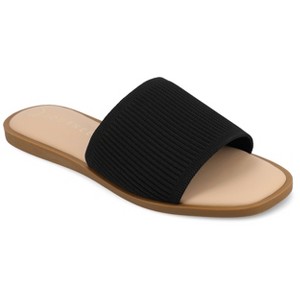 Journee Women's Prisilla Medium and Wide Width Flat Sandals - 1 of 4