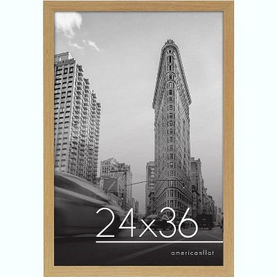 Americanflat 24x36 Poster Frame in Pine with Polished Plexiglass - Horizontal and Vertical Formats with Included Hanging Hardware