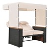 Whisen Outdoor Rattan Daybed, Patio Loveseat Sofa with Bench Lounge and Cushions - 4 of 4