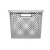 4 pack Extra Large Decorative Plastic Storage Basket w/Lid, Gray - 4 of 4