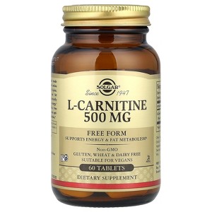 Solgar L-Carnitine, Free Form, 60 Tablets (500 mg per Tablet) - 1 of 4