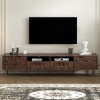 PAGED 2 Drawers TV Stand for TVs Up to 85 Inch,Console Table with 2 Cabinets and 2 Open Shelves for Bedroom,Living Room - 2 of 4