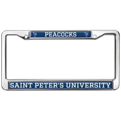 Saint Peters University Mascot Full Size Standard License Plate Metal Frame