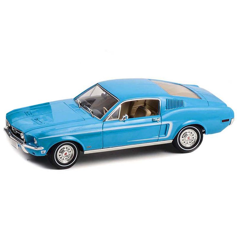 1968 Ford Mustang Fastback Sierra Blue "Ford Rainbow Of Colors - West Coast USA Special Ed" 1/18 Diecast Car Model by Greenlight, 2 of 4