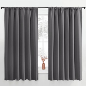 NICETOWN Blackout Curtains Rod Pocket Thermal Insulated Privacy Drapes (2 Panels) - 1 of 4