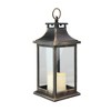 Northlight Candle Lantern with Flameless LED Candle - 12.5" - Black with Gold - 2 of 3