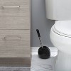 Ceramic Dome Toilet Brush and Holder Black - Bath Bliss - image 4 of 4