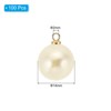 Unique Bargains Plastic Bulk Elegant DIY Crafts Jewelry Making Pearl Pendant 100 Pcs - 2 of 4