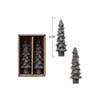Unscented Textured Tree Shaped Taper Candles in Box, Set of 2 - 2 of 4
