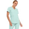 MediChic Women's V-Neck Scrub Set Straight Leg Six Pocket Cargo Scrub Pants with 4-Way Stretch Scrubs Sets - 4 of 4