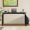 Overbed Table with Wheels - 47.24" Laptop Desk Cart, Adjustable Height (24"-35") & Length (32"-47"), 5-Setting Tilt Board, Cross-Bed Eating Desk - 4 of 4