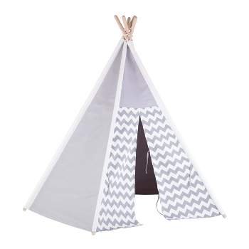 Kaplan Early Learning Easy View Foldable Gray and White Canvas Tent