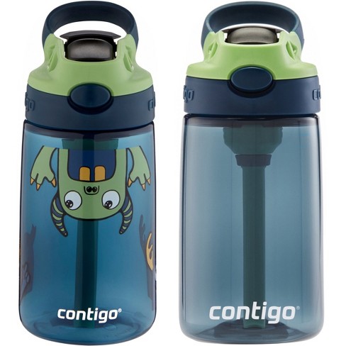 Contigo Kid's 14 Oz. Water Bottle 2-pack - Blue Monsters/blueberry Green  Apple : Target
