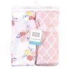 Hudson Baby Infant Girl Silky Plush Blanket, Blossoms, 30x36 inches - 2 of 2