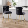 FONTOI Accent Chairs, High Footstool Design with Cushioned Seats and Backrests, Space-Saving Solution for Small Areas, 2PCS, Black, 17.7"*17.5"*39.4" - 3 of 4
