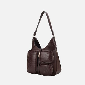 MKF Collection Daphne Crocodile-embossed Vegan Leather Shoulder by Mia K - 1 of 4