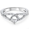 Pompeii3 3/8ct 14K White Gold Diamond Engagement Ring Semi Mount - 4 of 4