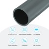 Unique Bargains Water Plumb DIY Crafts High Impact Rigid Round Pipes 8" Length - 3 of 4
