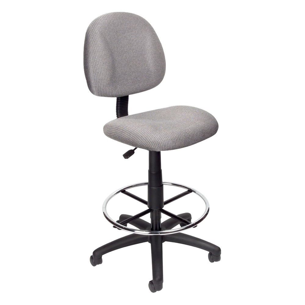Photos - Computer Chair BOSS Drafting Stool with Footring Gray -  Office Products 