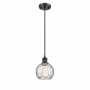 Athens Water Glass - 1 Light Cord Mini Pendant In Industrial Style-8 Inches Tall and 6 Inches Wide - 1 of 1